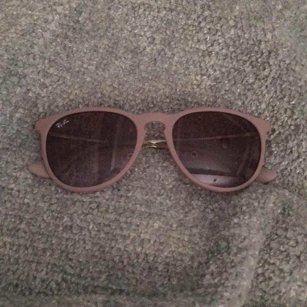 Ray-Ban Matte Pink Frame Sunglasses with Brown Gradient Lenses